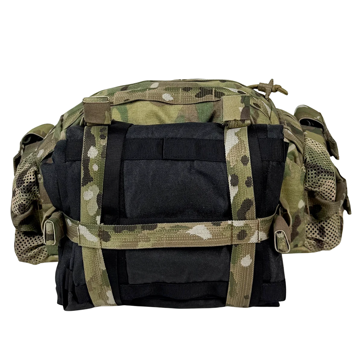 Sistema inferiore a sgancio rapido della BM30 Multicam con barella morbida ripiegata