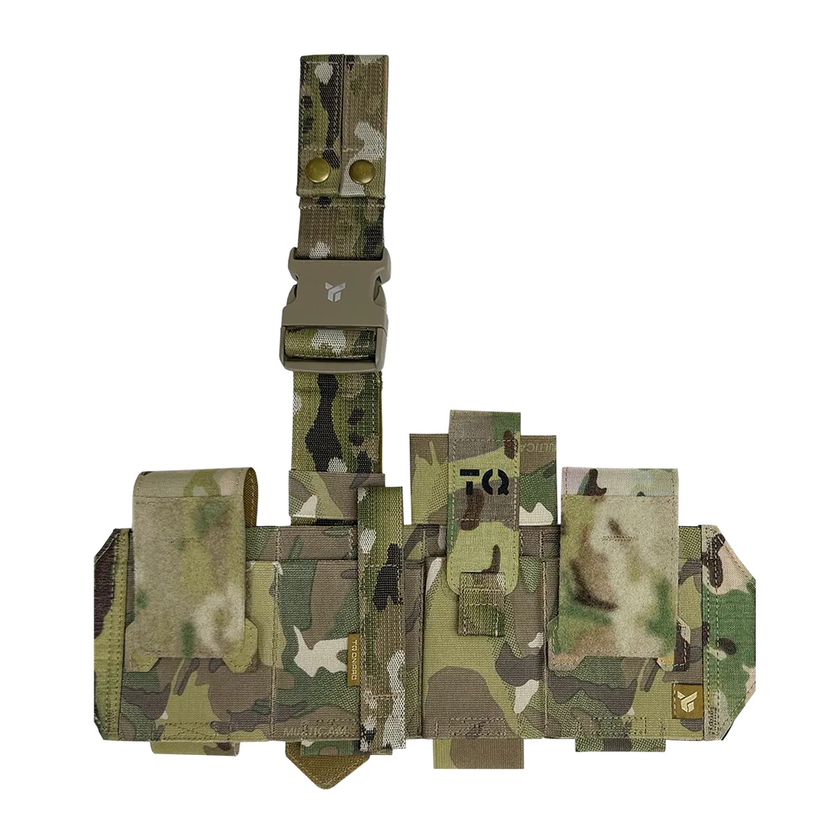 Cosciale medico aperto DNIPRO PM25 GEN2 in Multicam con supporti per tourniquet, forbici, bendaggio e kit di primo soccorso