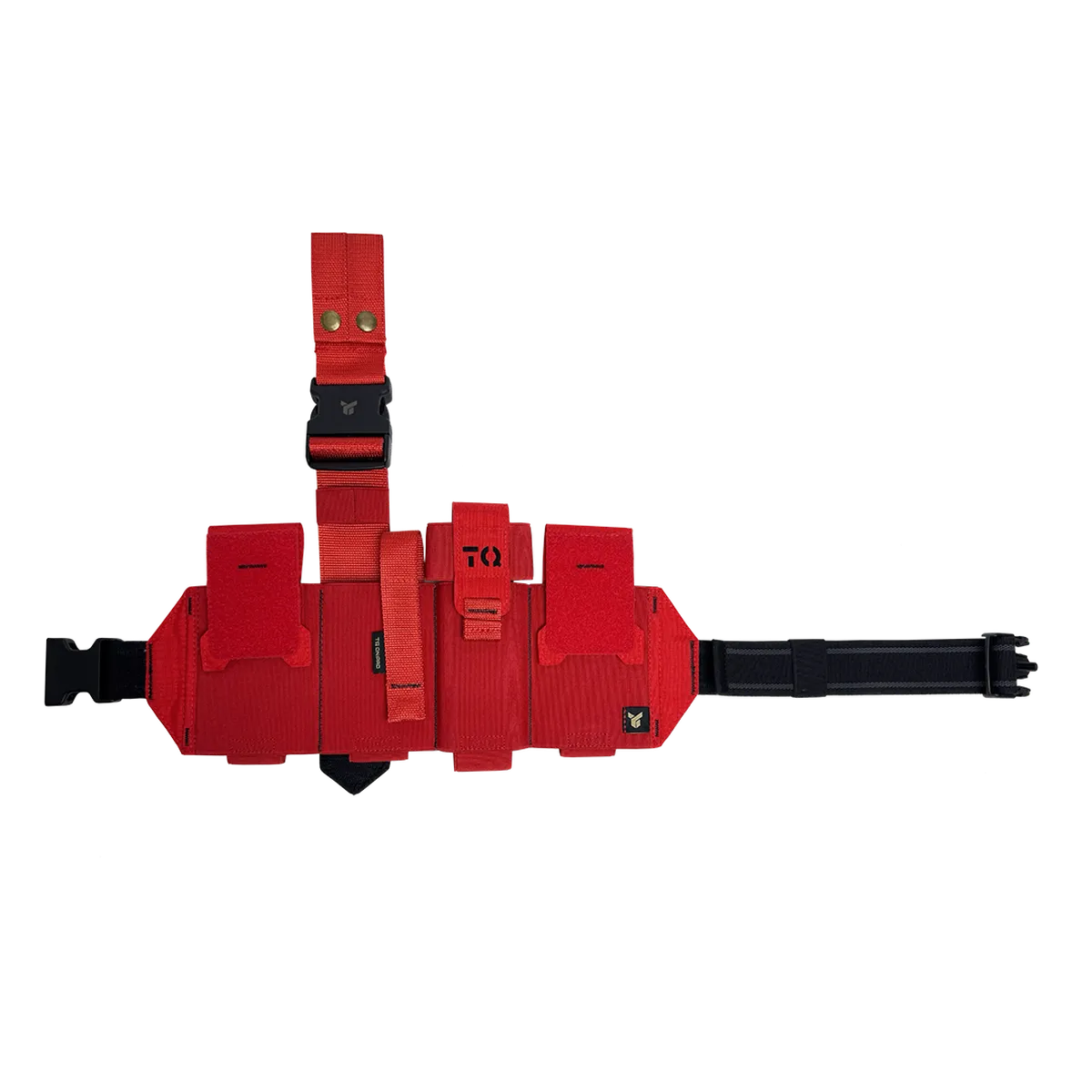 Cosciale medico aperto DNIPRO PM25 GEN2 Rosso con cintura cosciale completamente estesa e regolabile.