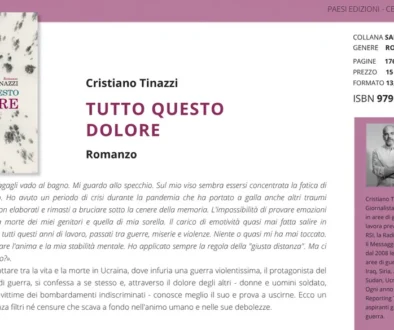 Tutto questo dolore di Cristiano Tinazzi – copertina del libro