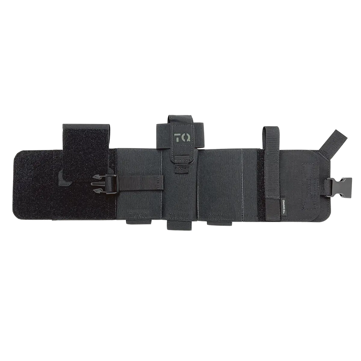 Custodia IFAK da caviglia tattica DNIPRO PM23 nera aperta, con fascia regolabile, chiusura rapida FAST e vano interno per kit di primo soccorso individuale.