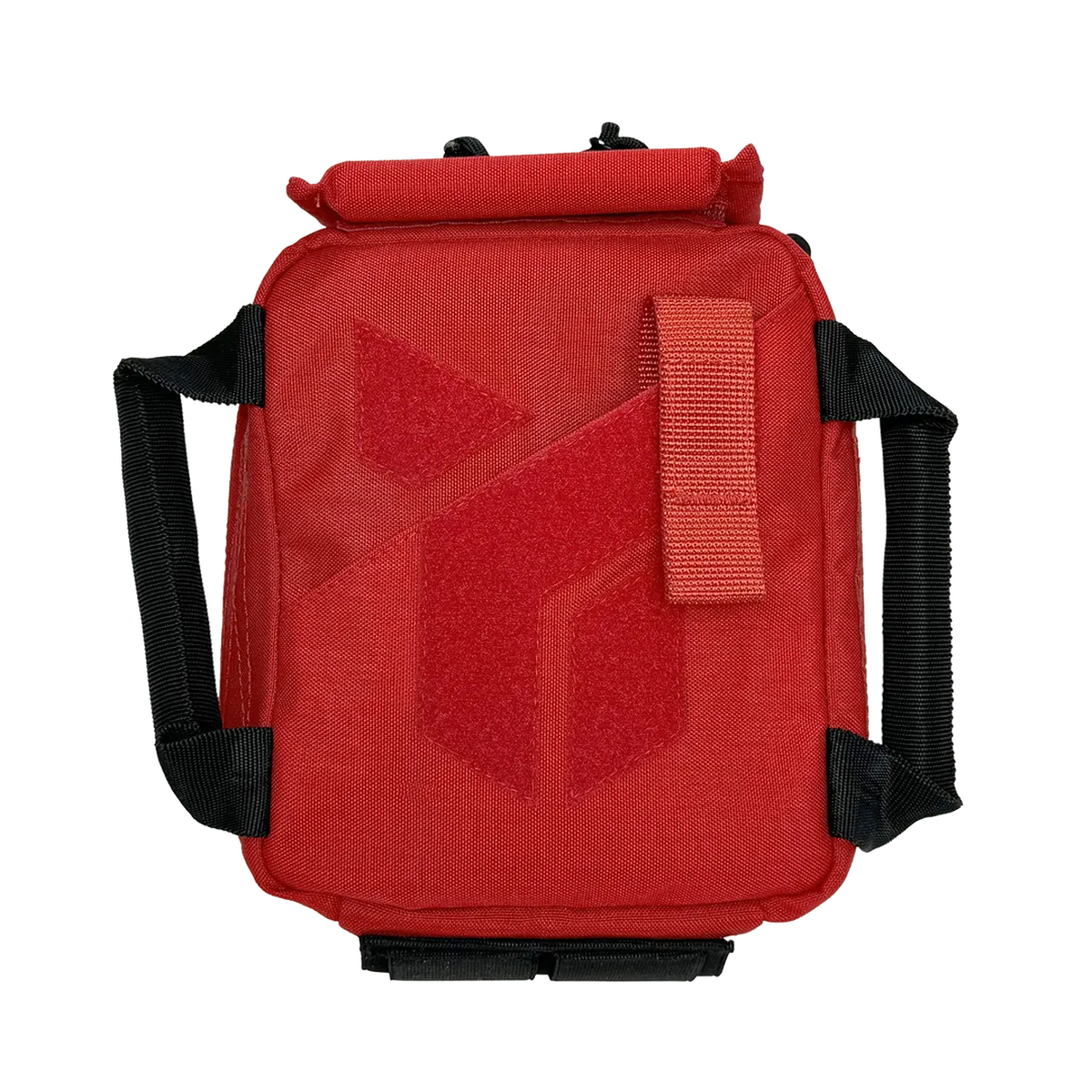 Vista frontale della custodia medica DNIPRO RM29 con pannello in velcro e doppia maniglia laterale.