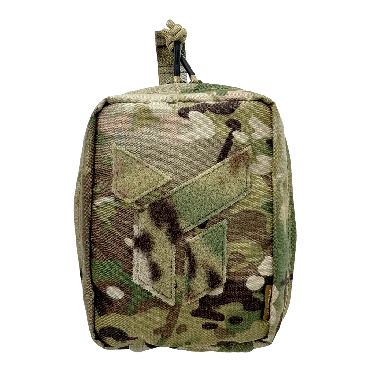 Vista frontale del porta IFAK tattico compatto Dnipro PM24 GEN2 Multicam