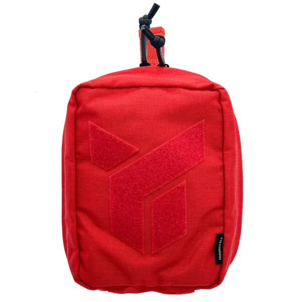 Vista frontale del porta IFAK tattico compatto Dnipro PM24 GEN2 Rosso