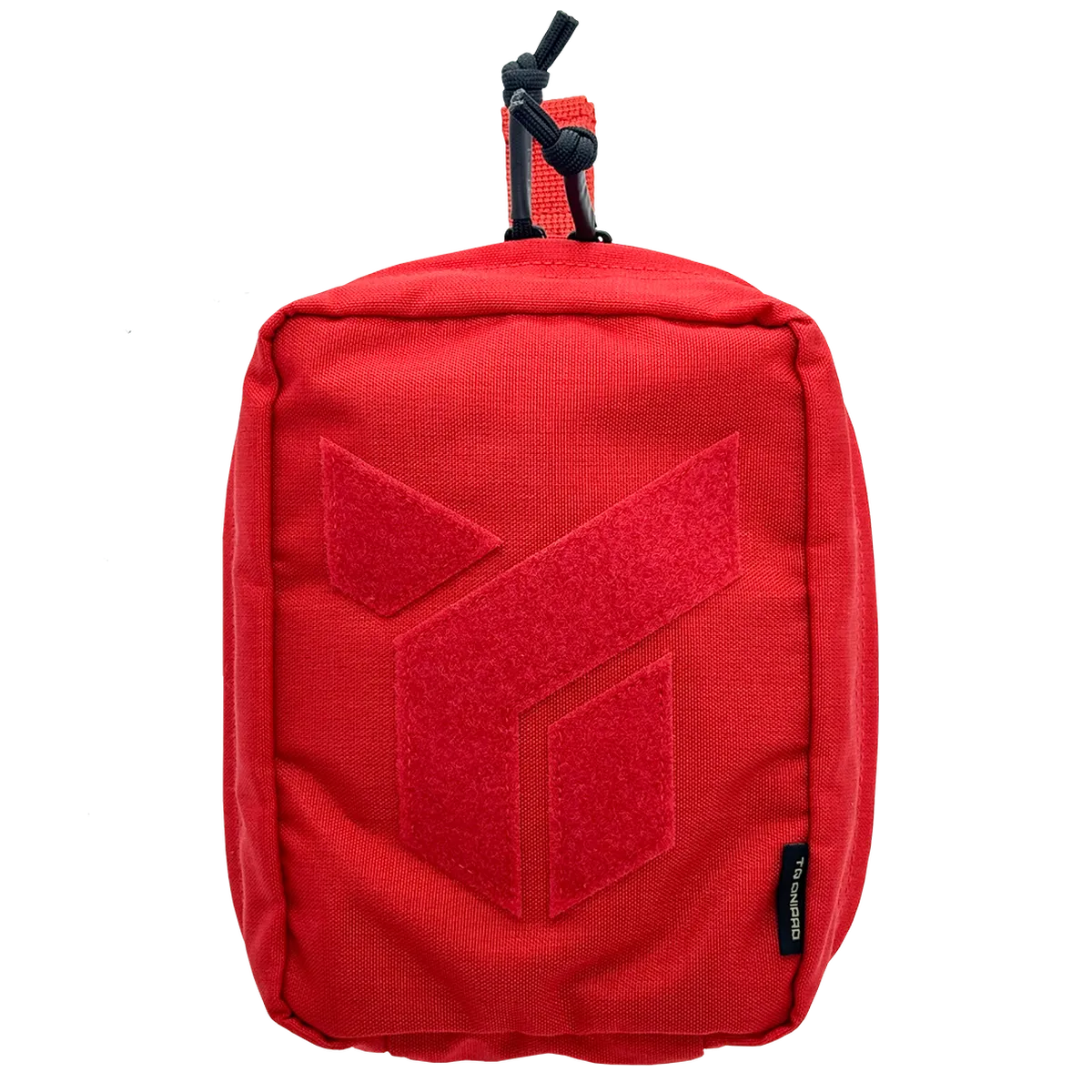 Vista frontale del porta IFAK tattico compatto Dnipro PM24 GEN2 Rosso