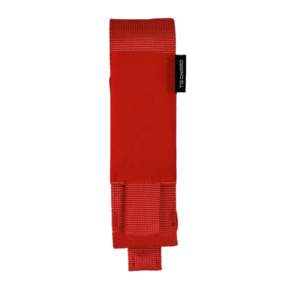 Vista frontale del porta tourniquet tattico compatto DNIPRO MP01 colore Rosso
