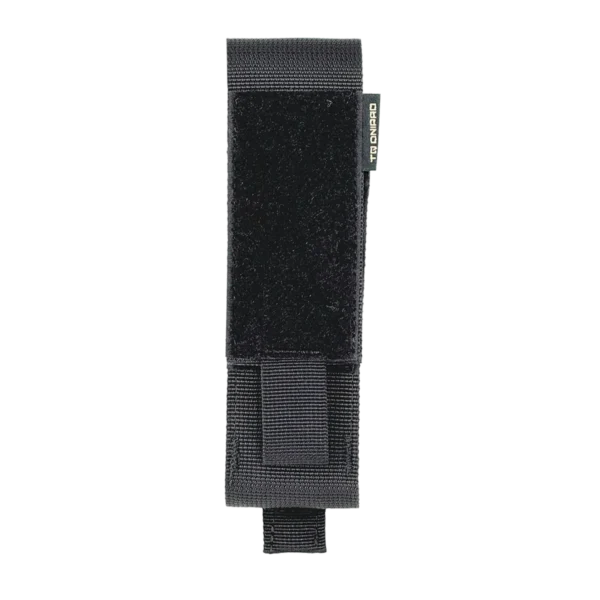 Vista frontale del porta tourniquet tattico compatto DNIPRO PM01 GEN2 colore Nero