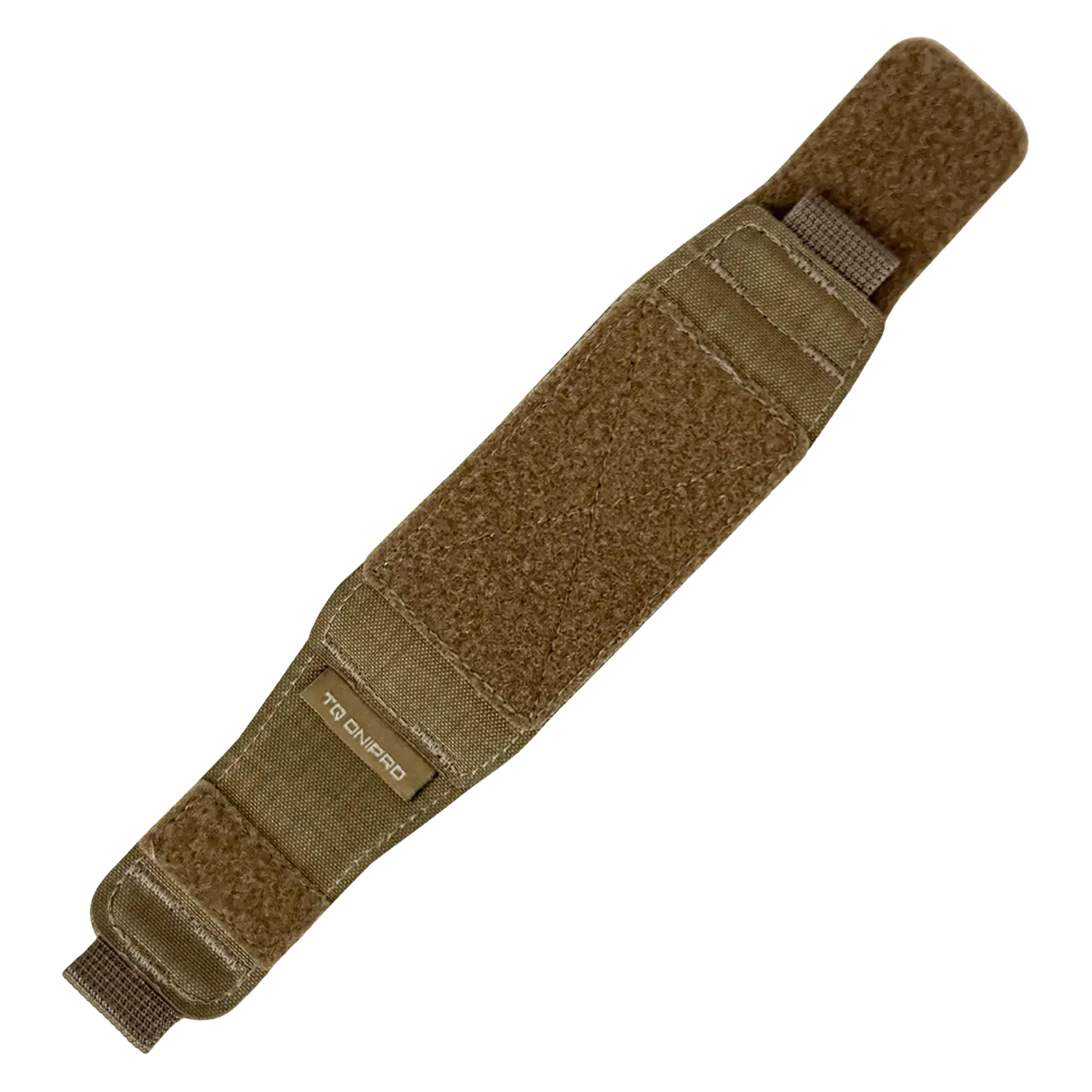 Vista posteriore del copriorologio tattico DNIPRO Coyote con chiusura in velcro