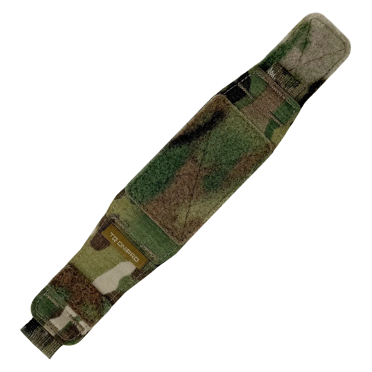 Vista posteriore del copriorologio tattico DNIPRO Multicam con chiusura a strappo